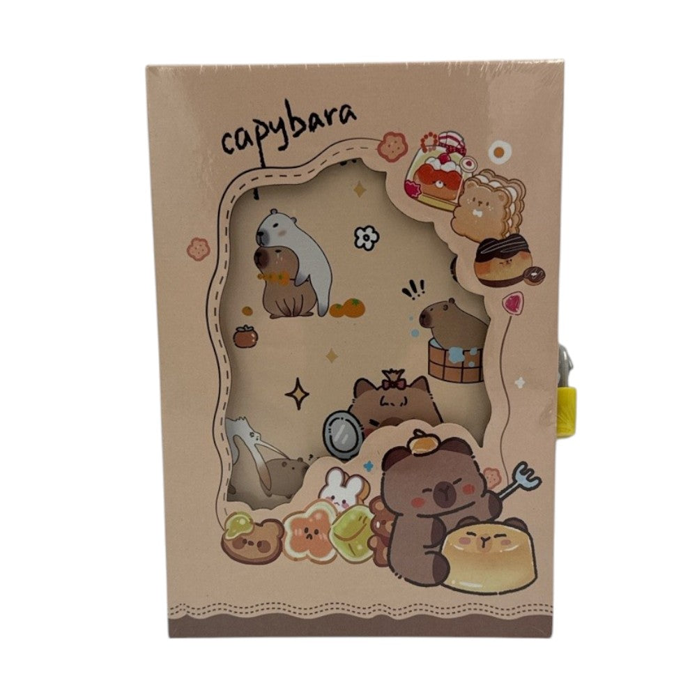 OEMΣημειωματάριο Με Κλειδαριά Capybara Σε Κουτί 16.5Χ13εκ 3 Σχέδιαpapell.gr