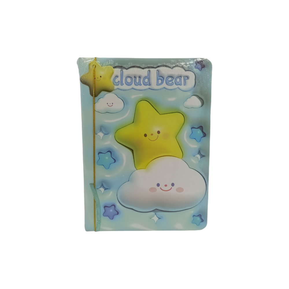 Σημειωματάριο Ορθογώνιο Cloud Bear Αστεράκια 17X12εκ