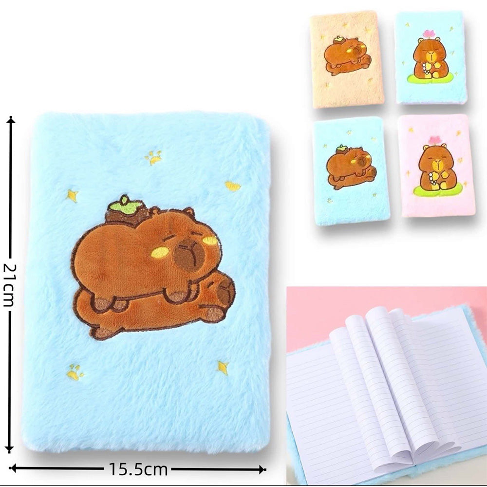 Σημειωματάριο Γούνινο Capybara 15.5x21 εκ 4 Σχέδια - 1 Τμχ