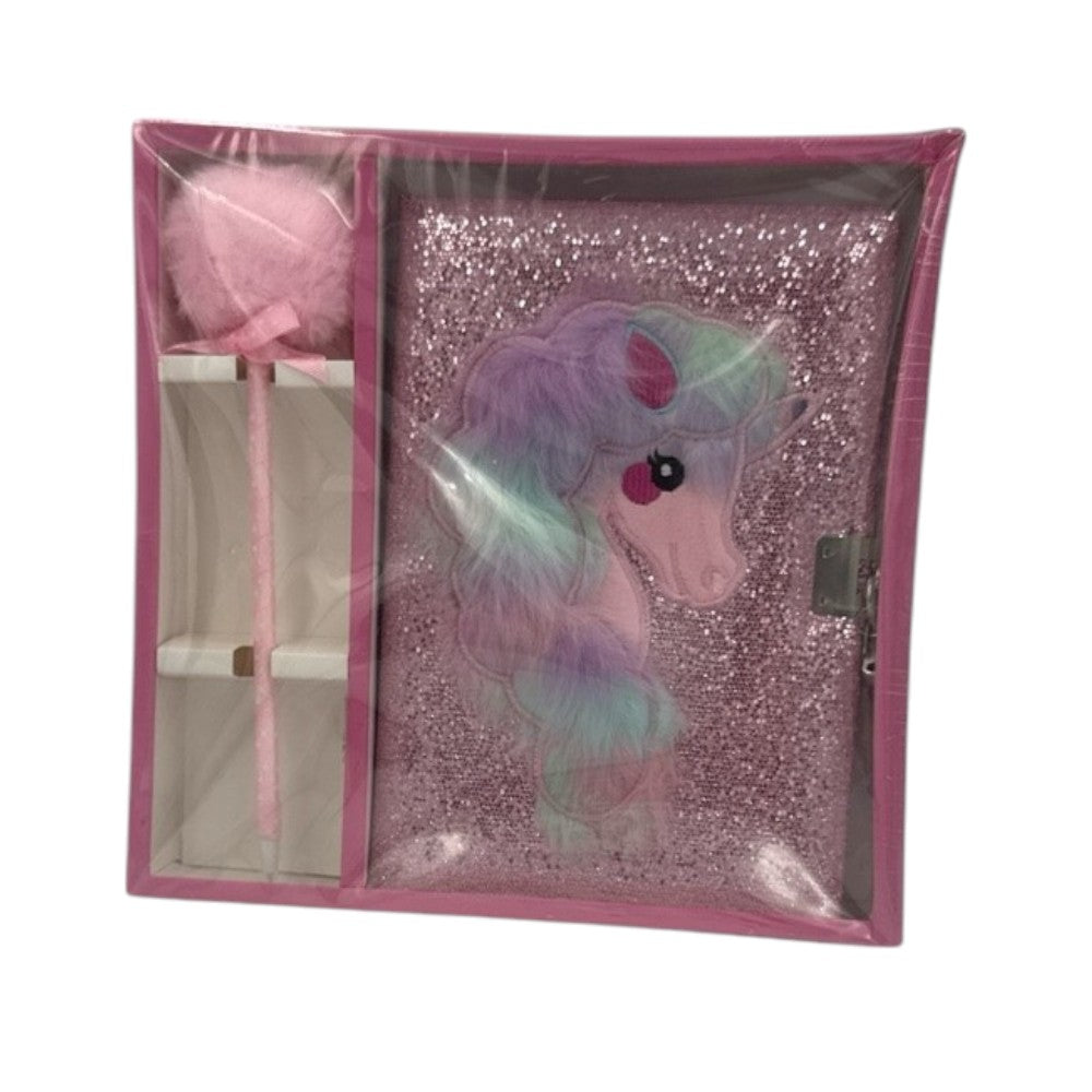 OEMΣημειωματάριο Με Στυλό Μονοκεράκι Glitter 21Χ17εκpapell.gr