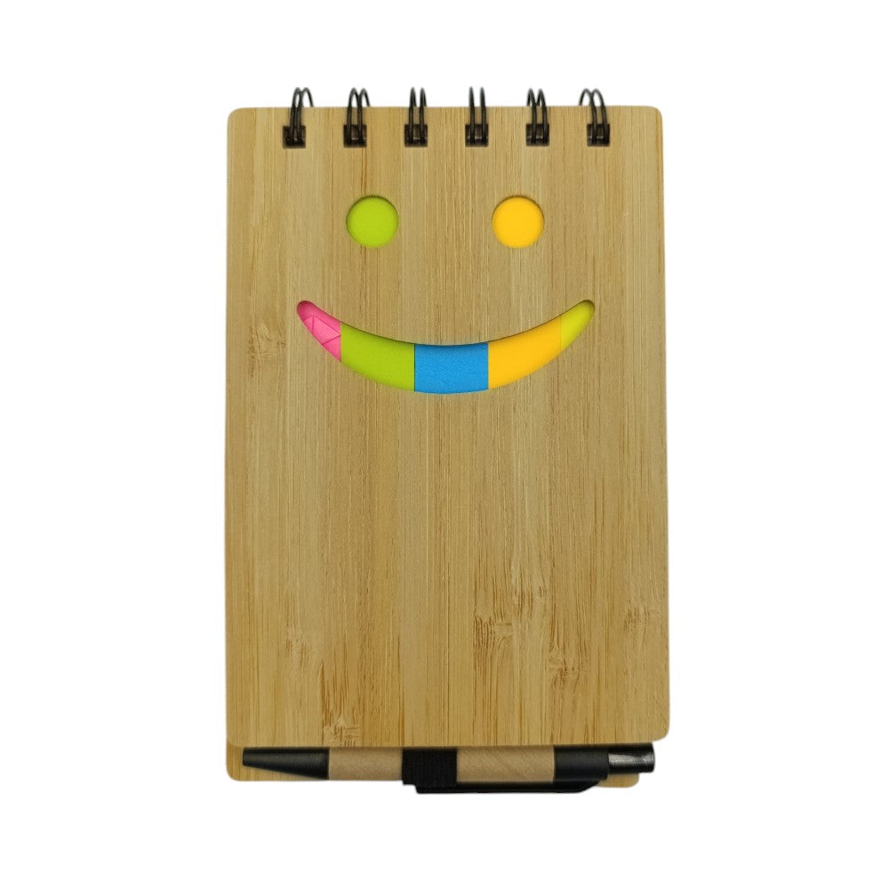 Σημειωματάριο Καφέ Με Σελιδοδείκτες Και Στυλό Κάθετο Σπιράλ 3 Σχέδια