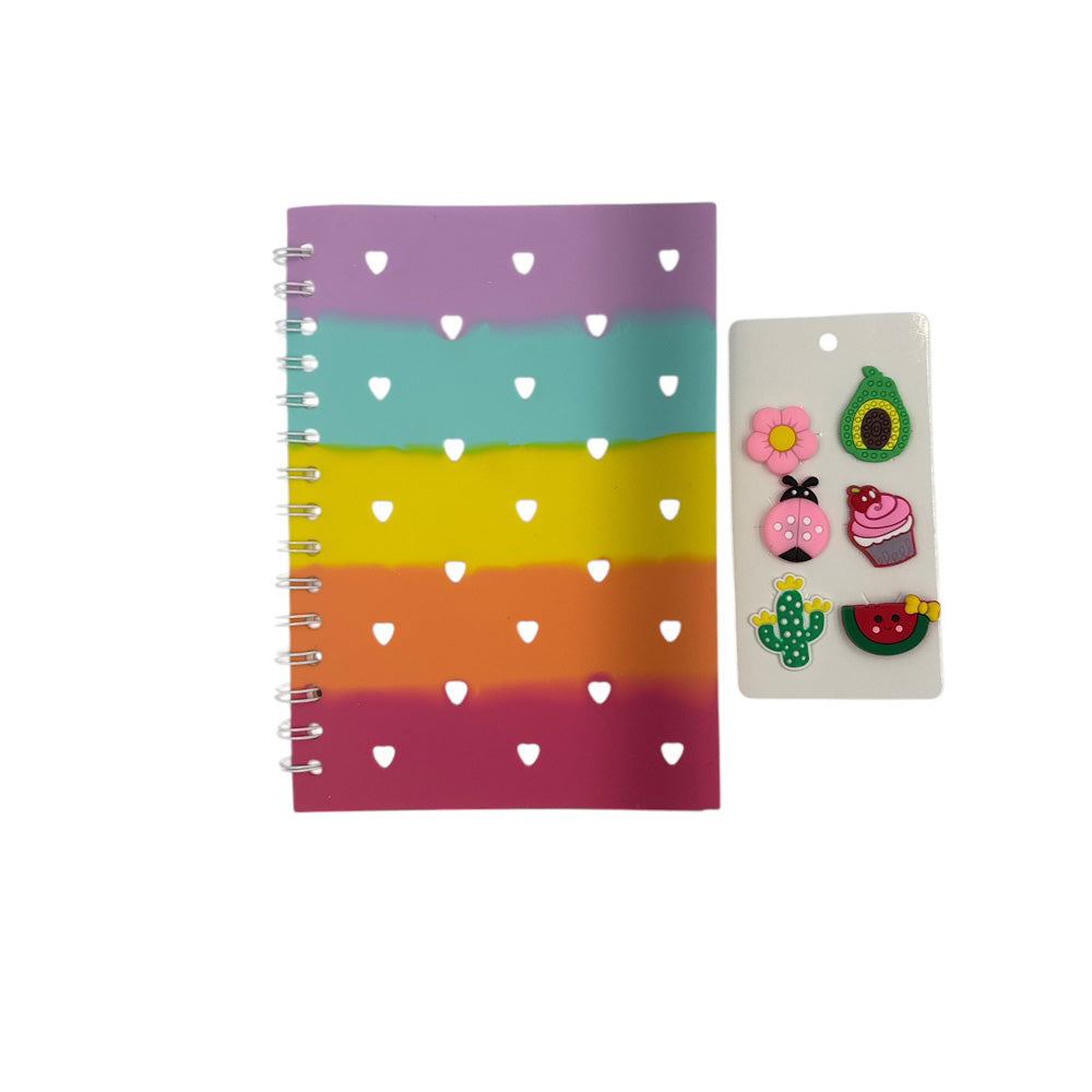 OEMΣημειωματάριο Rainbow Με Διακοσμητικά Charm 15x21 Εκ 2 Σχέδια - 1 Τμχpapell.gr