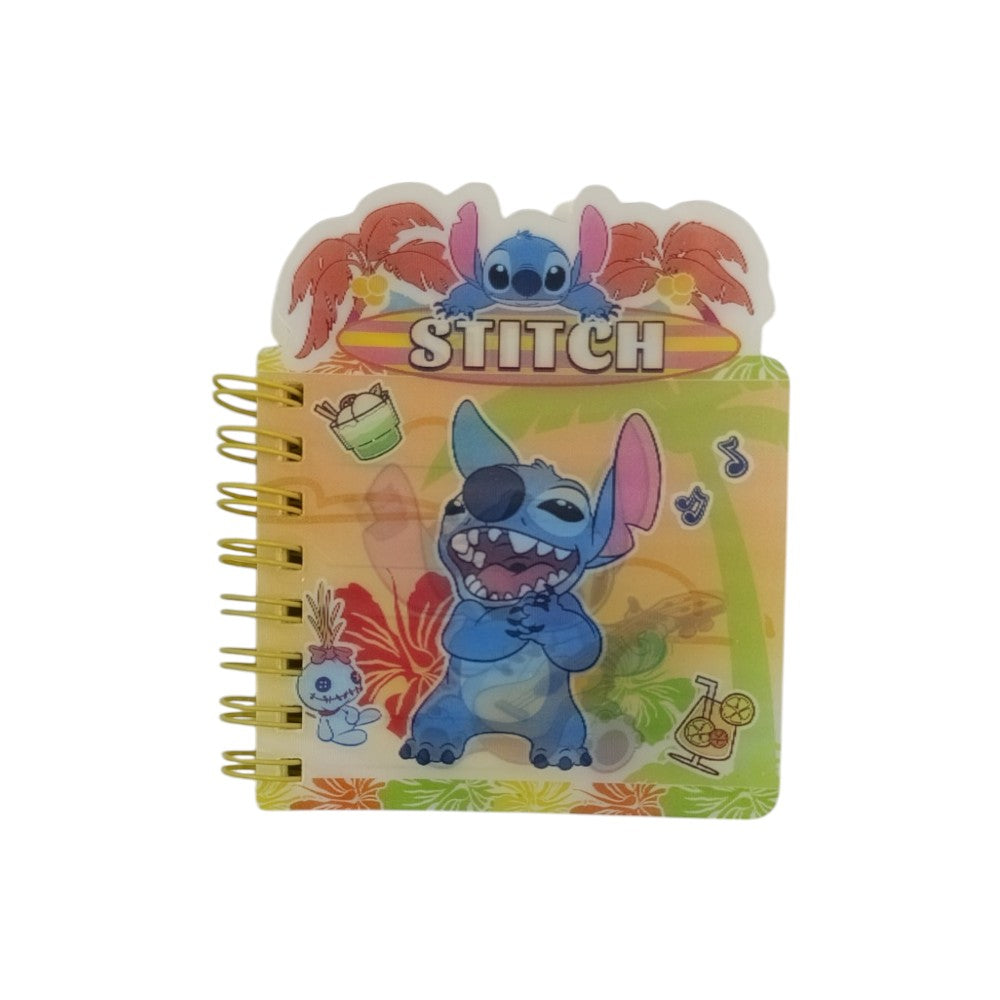 OEMΣημειωματάριο Σπιράλ Μικρό Τρισδιάστατο Stitch 10X8.3εκ 4 Σχέδια- 1Τμχpapell.gr