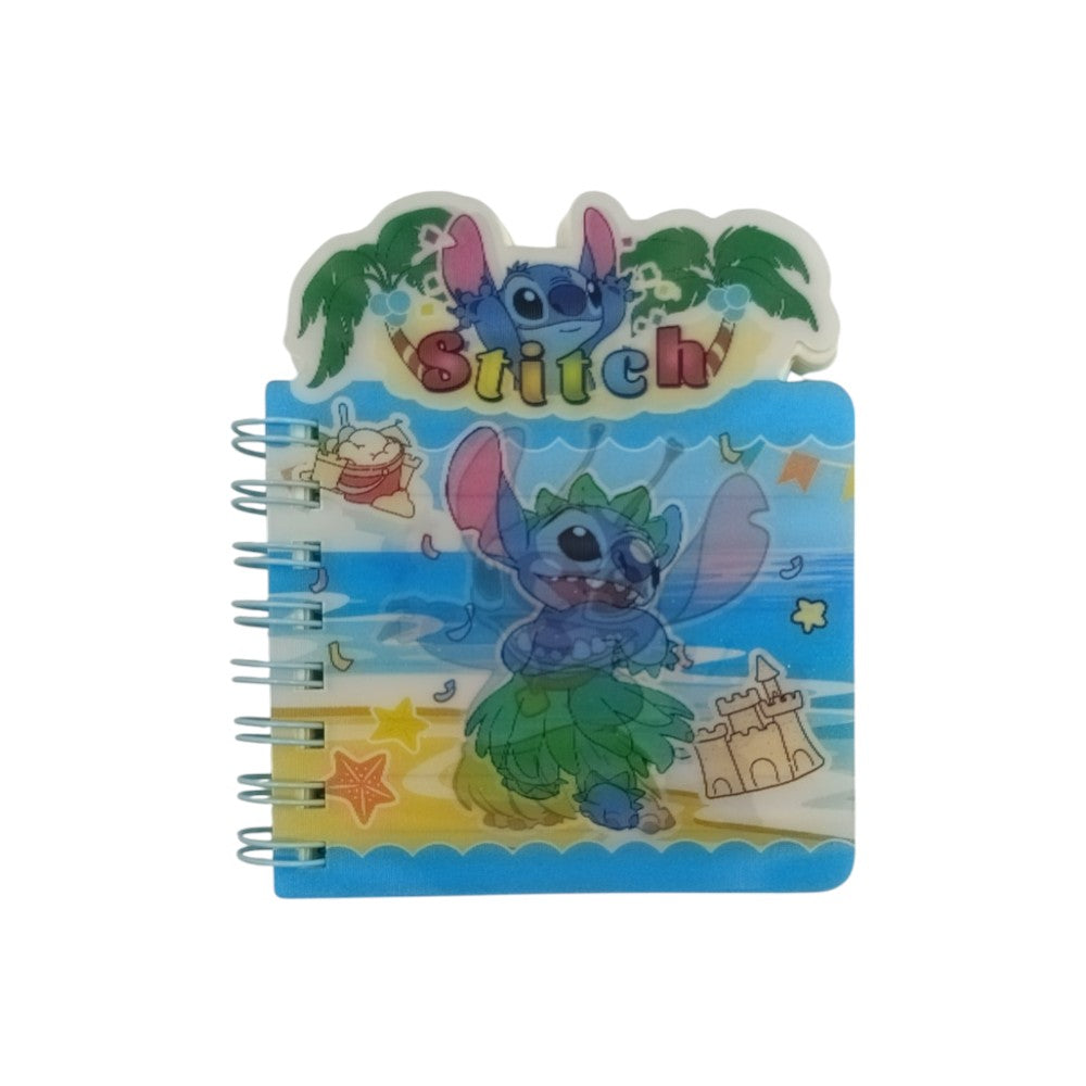 OEMΣημειωματάριο Σπιράλ Μικρό Τρισδιάστατο Stitch 10X8.3εκ 4 Σχέδια- 1Τμχpapell.gr