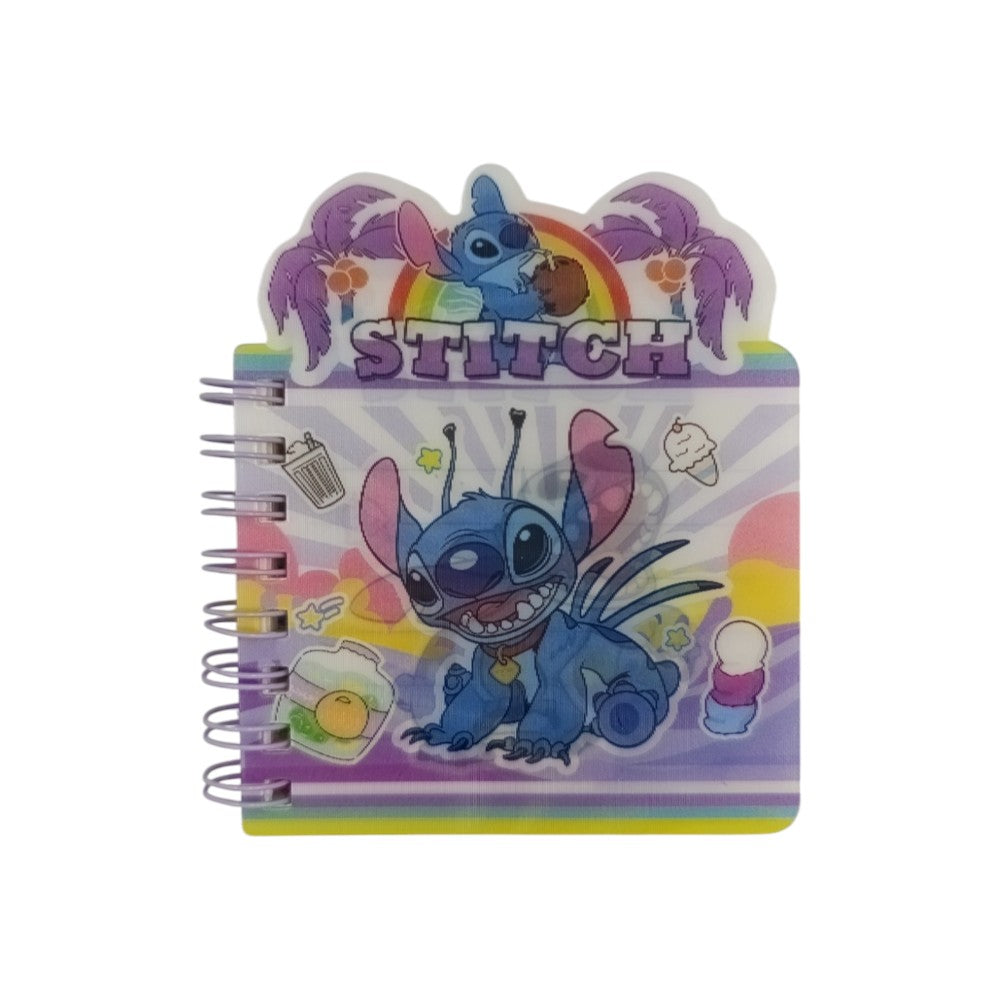 OEMΣημειωματάριο Σπιράλ Μικρό Τρισδιάστατο Stitch 10X8.3εκ 4 Σχέδια- 1Τμχpapell.gr
