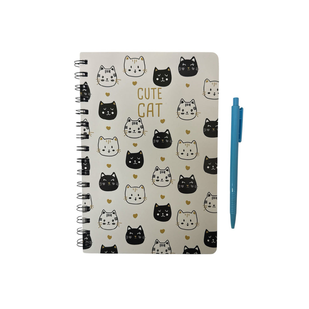 Σημειωματάριο Cute Cat με Στυλό 17x25 εκ 2 Σχέδια - 1 Τμχ