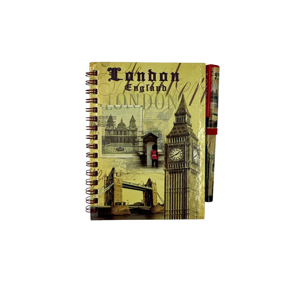 ΟΕΜΣημειωματάριο με στυλό London England 15x11εκpapell.gr