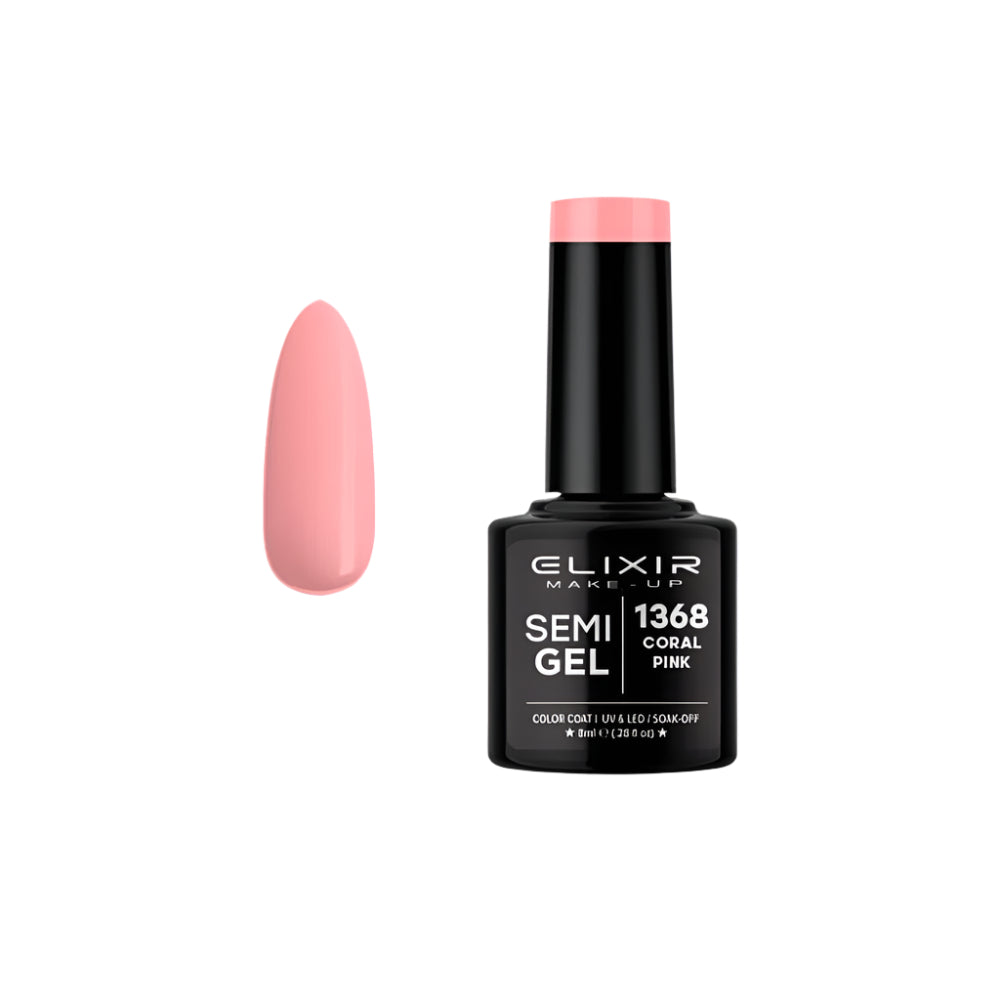 ElixirElixir Ημιμόνιμο Βερνίκι #1368 Coral Pink 8mlpapell.gr