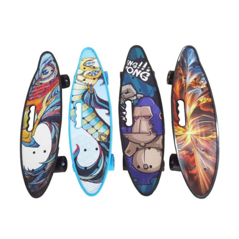Skateboard Αλουμινίου 56x15 εκ Με Λαβή σε 4 Σχέδια - 1 Τμχ
