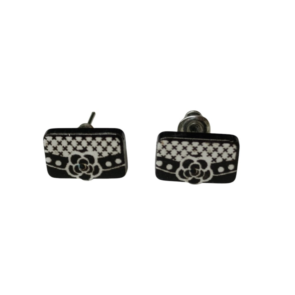 ΟΕΜΣκουλαρίκια Ασπρόμαυρα Σε Διάφορα Σχέδια 1 Ζεύγοςpapell.gr