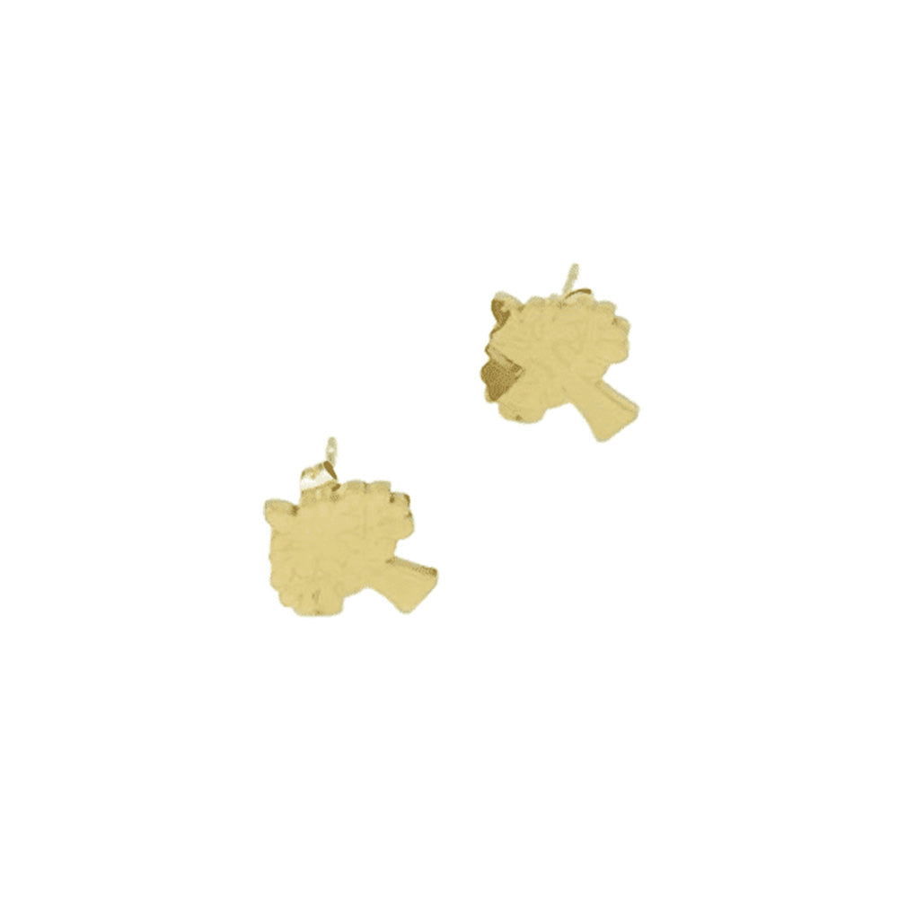 Σκουλαρικια Stainless Steel Δεντρο Χρυσο 1.5Cm