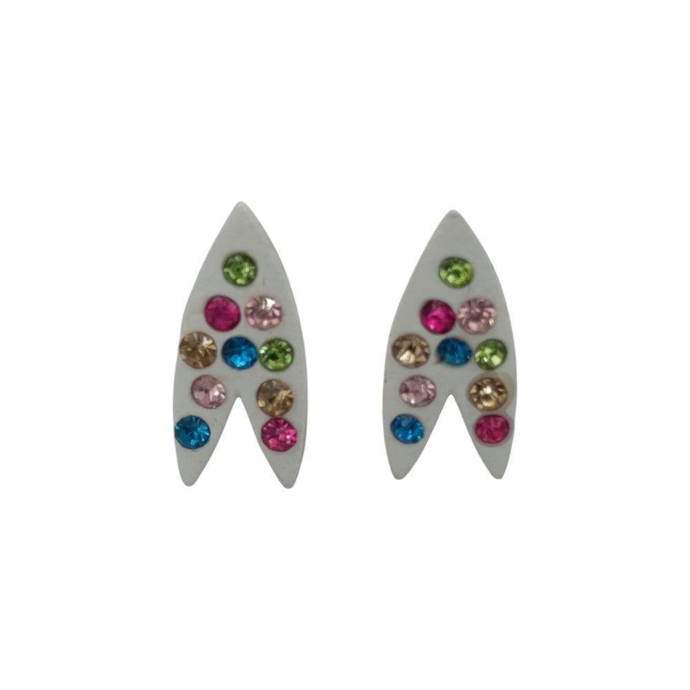 OEMΣκουλαρίκια Καρφωτά Με Πολύχρωμα Ζιργκόν 7 Χρώματα 1 Ζεύγος 1.5 Εκpapell.gr