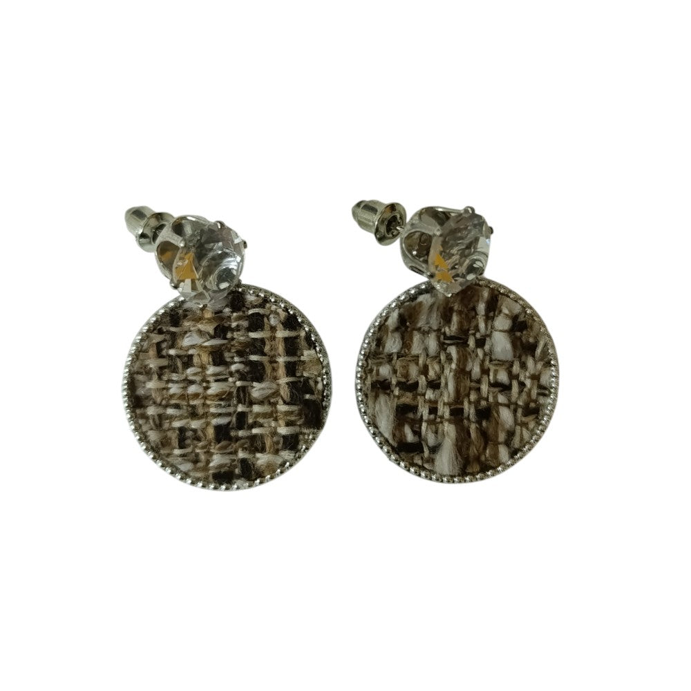 OEMΣκουλαρίκια Κρεμαστά Πλεκτοί Κύκλοι Και Πετράδι 3εκ 2 Χρώματαpapell.gr