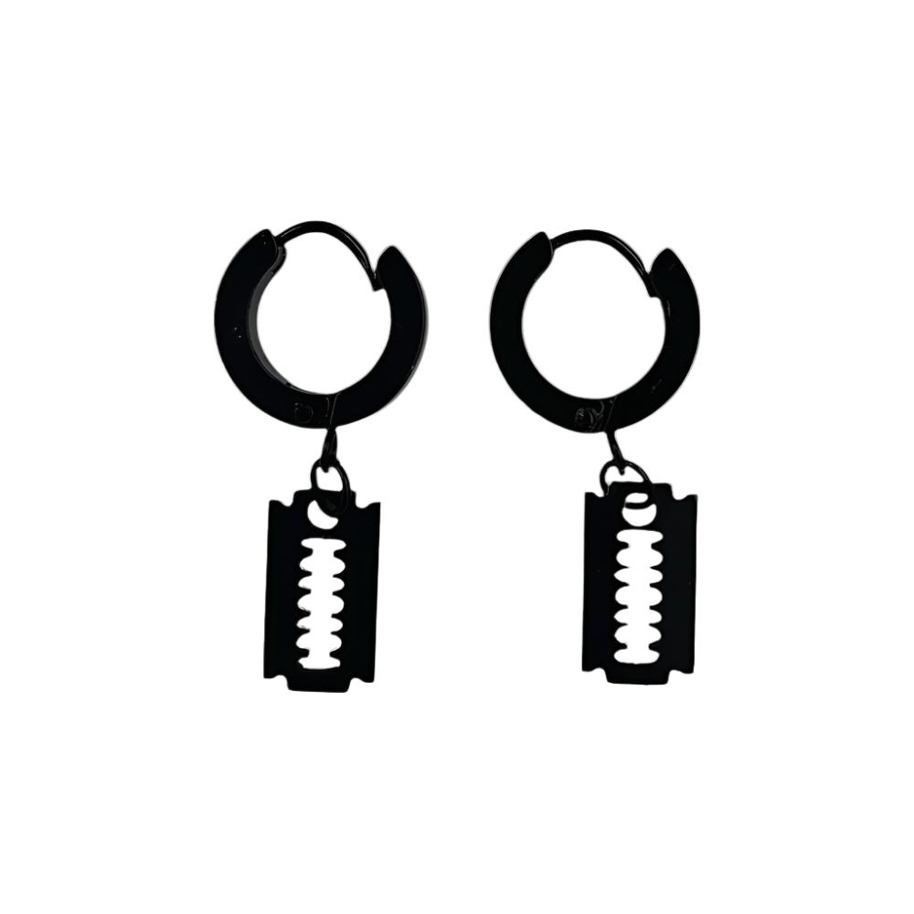 OEMΚρικάκια Stainless Steel Φαρδιά Μαύρα Με Ξυραφάκια Φ1εκpapell.gr