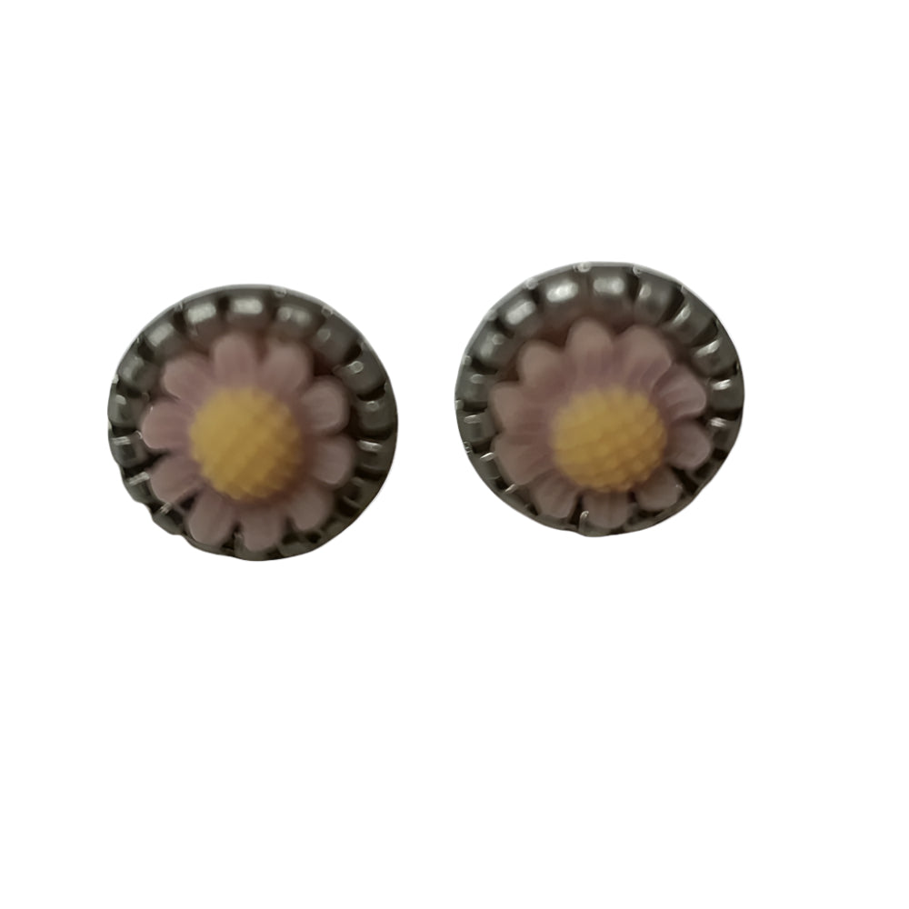 OEMΣκουλαρίκια Λουλουδάκια Σε Κύκλο 1.3εκ Διάφορα Χρώματαpapell.gr