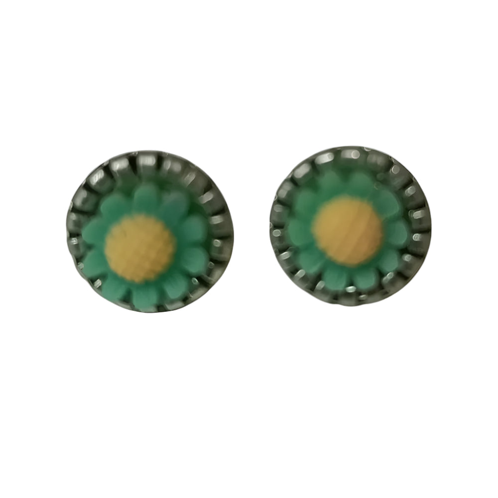 OEMΣκουλαρίκια Λουλουδάκια Σε Κύκλο 1.3εκ Διάφορα Χρώματαpapell.gr