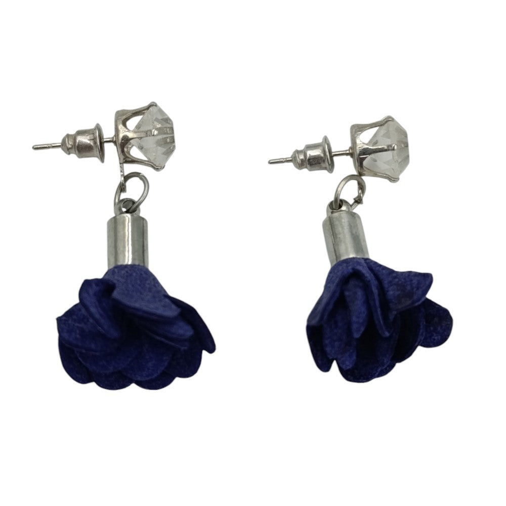 OEMΣκουλαρίκια Κρεμαστά Με Τριαντάφυλλο & Πετράδι 5 Χρώματα 3,5 Εκpapell.gr