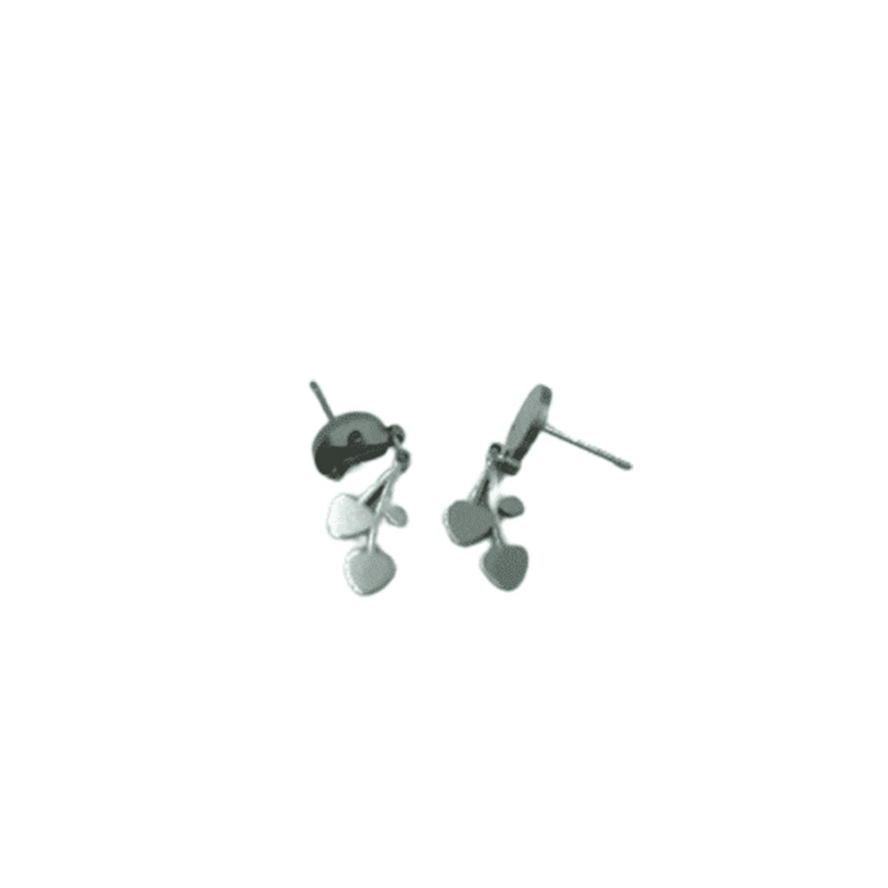 Σκουλαρικια Stainless Steel Σε Σχεδιo Σταφυλι Φ1,5 Εκ Ασημι