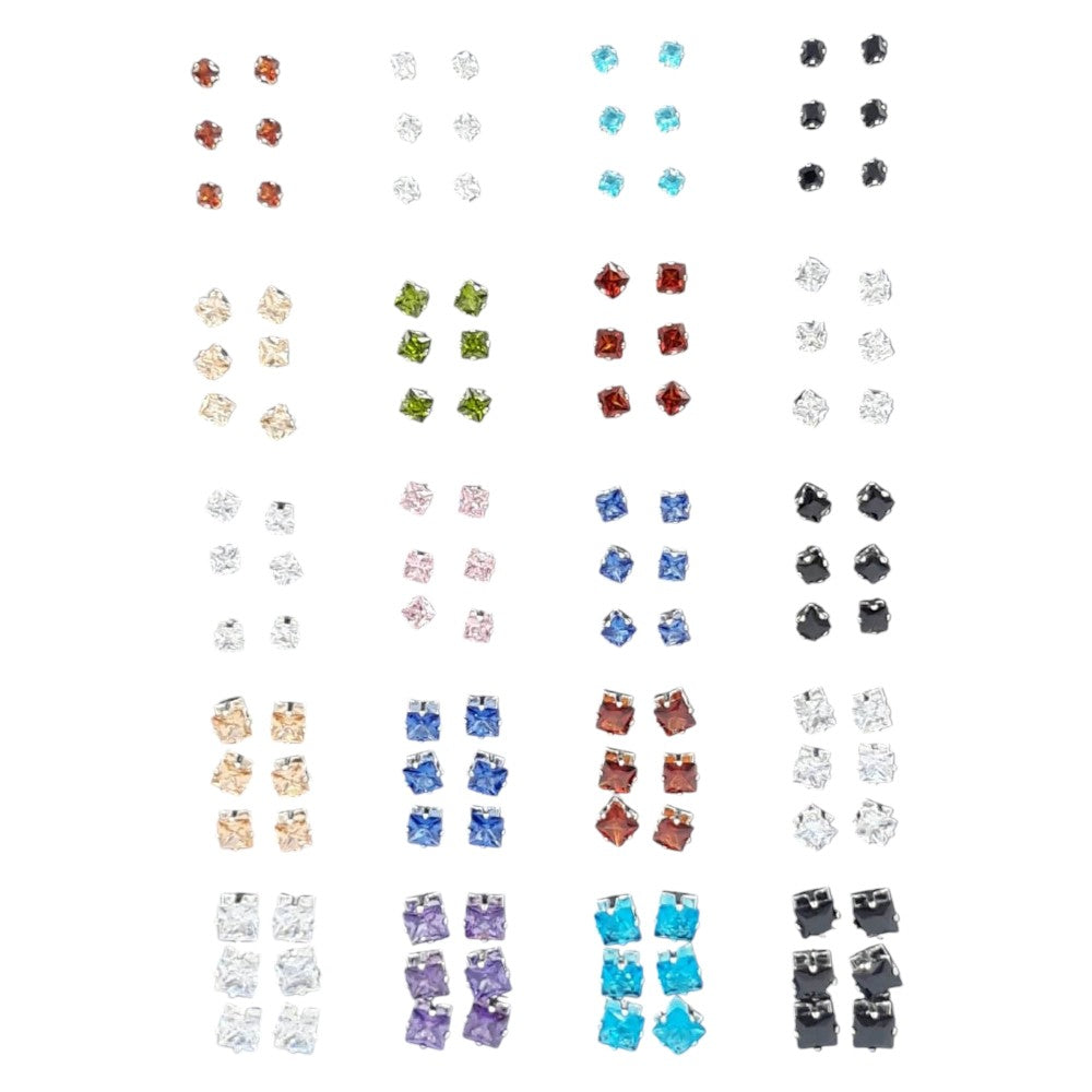 OEMΣκουλαρίκια Στρασάκια Διάφορα Χρώματα 1 Ζεύγοςpapell.gr