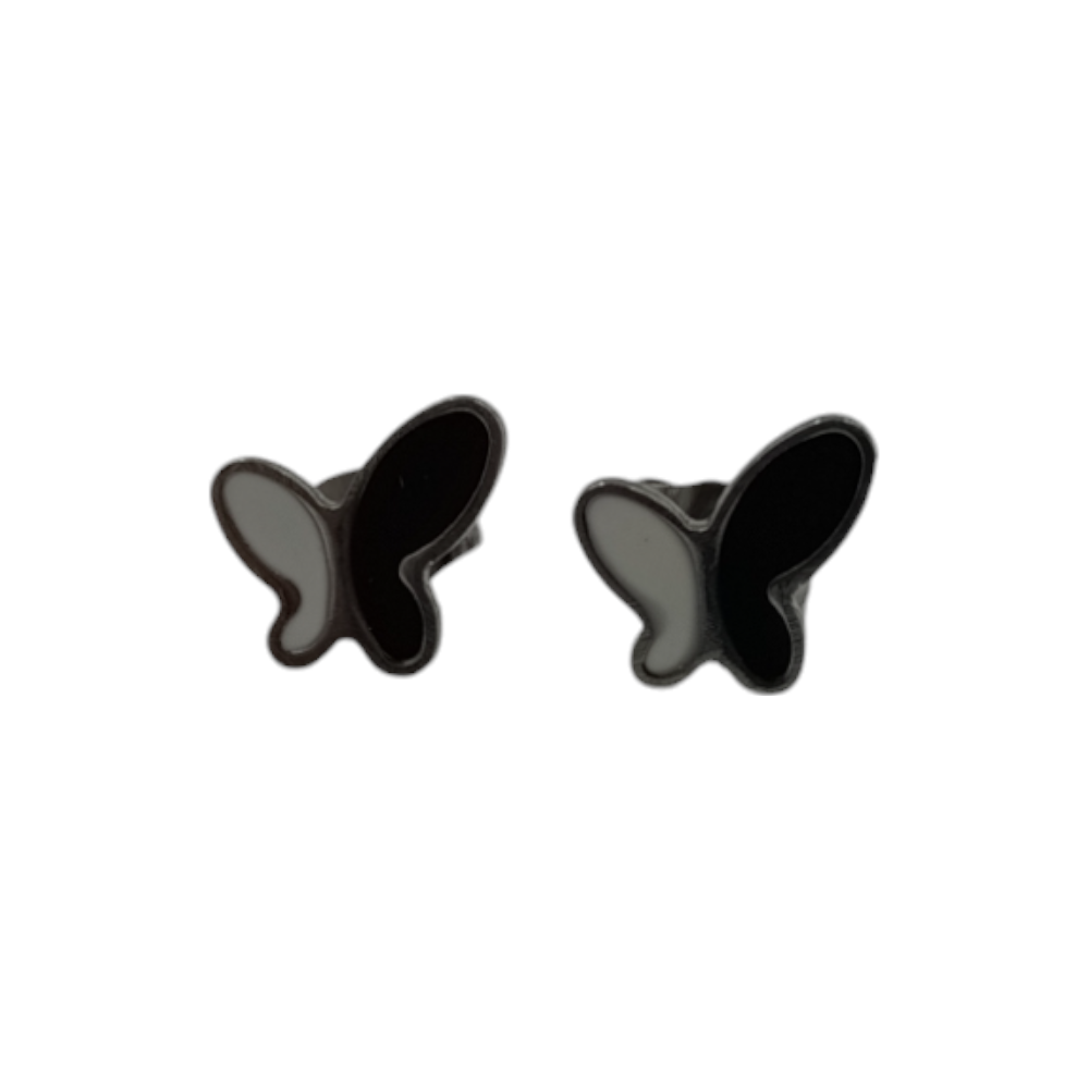 OEMΣκουλαρίκια Stainless Steel Πεταλούδες Δίχρωμες 6 Χρώματαpapell.gr