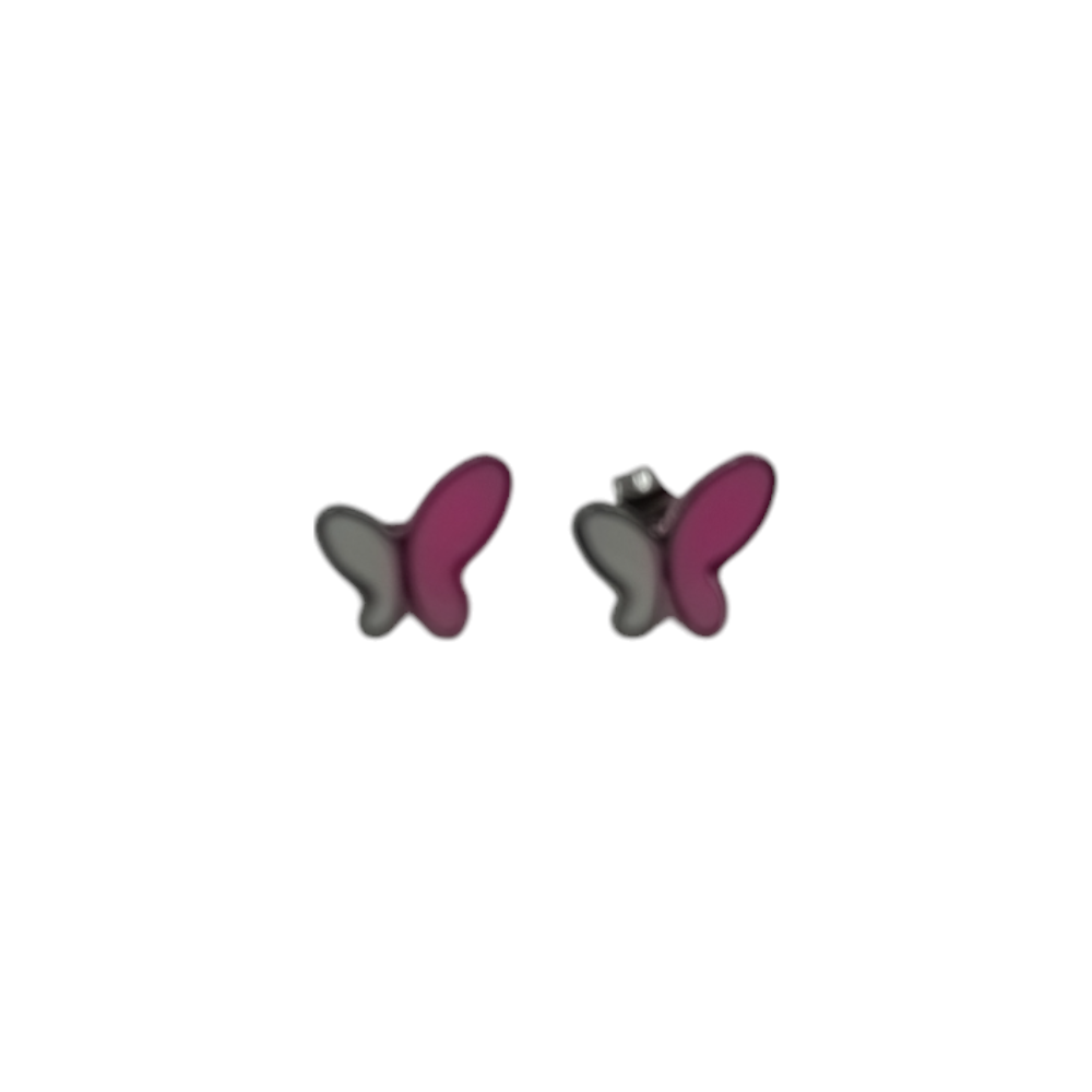 OEMΣκουλαρίκια Stainless Steel Πεταλούδες Δίχρωμες 6 Χρώματαpapell.gr