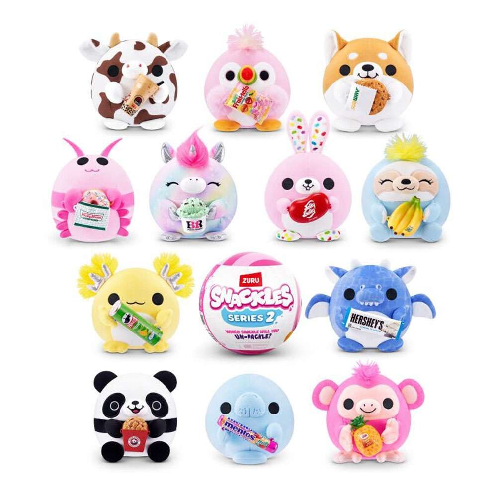ZuruZuru Snackles Μπάλα Λούτρινο W2 12 Σχέδια- 1Τμχpapell.gr