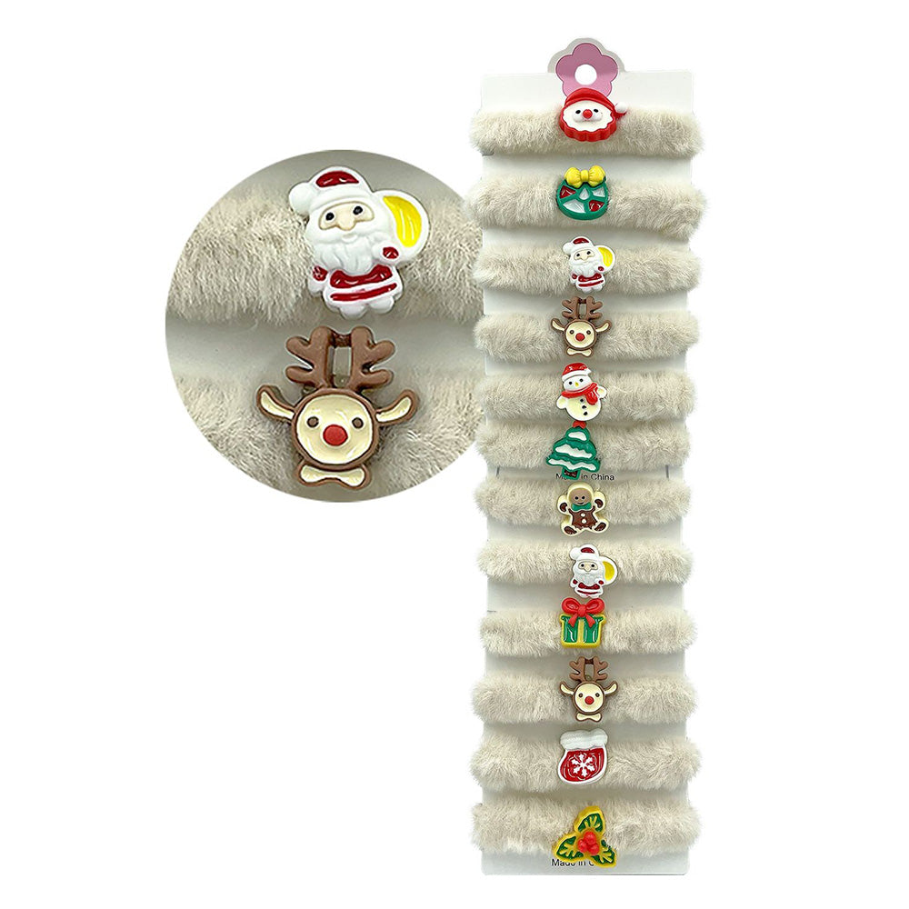 Σούρα Μαλλιών Γούνινη Xmas με Φιγούρα – 1 Τμχ