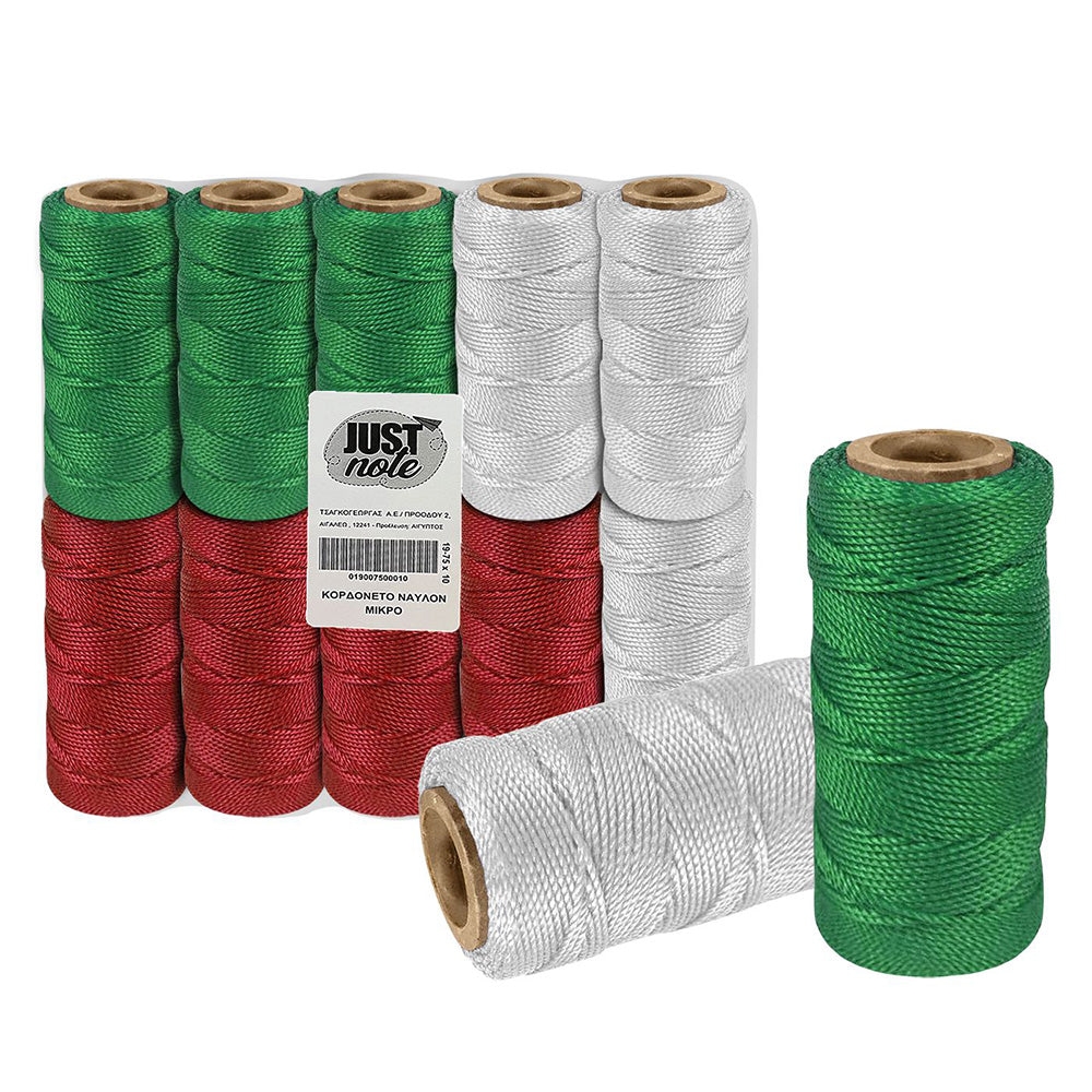 Σπάγγος Κορδονέτο Νάυλον Μεγάλο 60m 55gr 3 Χρώματα- 1 Τμχ