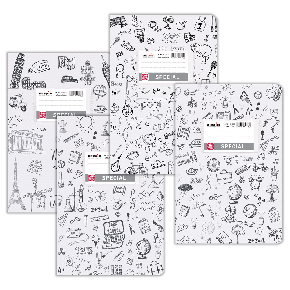 TYPOTRUSTSpecial Τετράδιο Doodles Β5 50Φpapell.gr