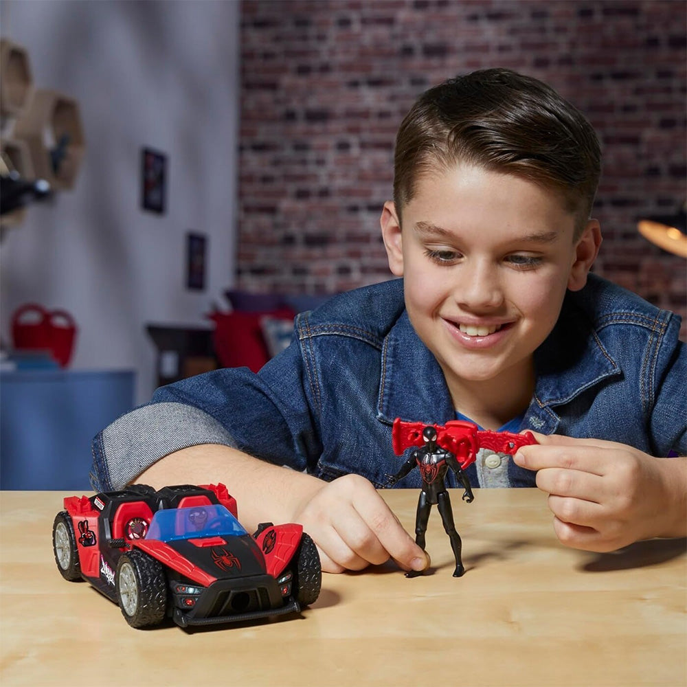 Hasbro Spiderman Venomversus Epic World Of Action Miles Morales Remix Blast Racer 