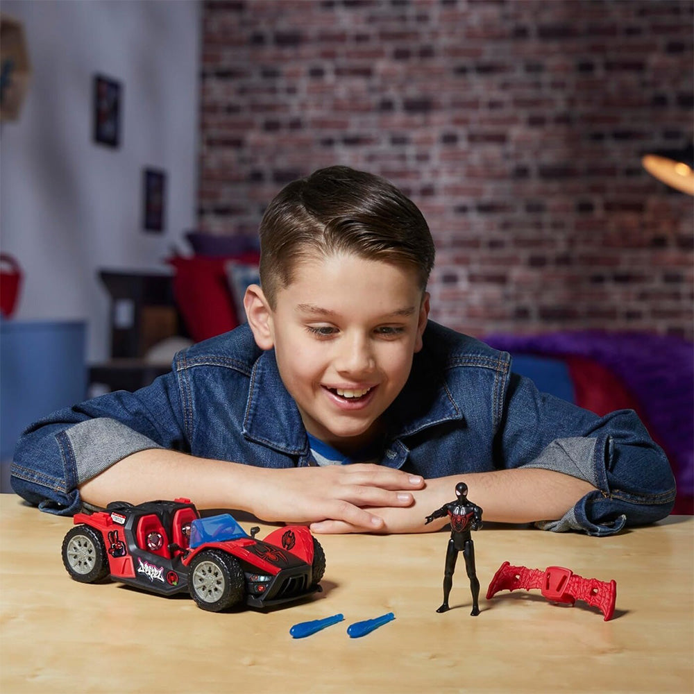 Hasbro Spiderman Venomversus Epic World Of Action Miles Morales Remix Blast Racer 