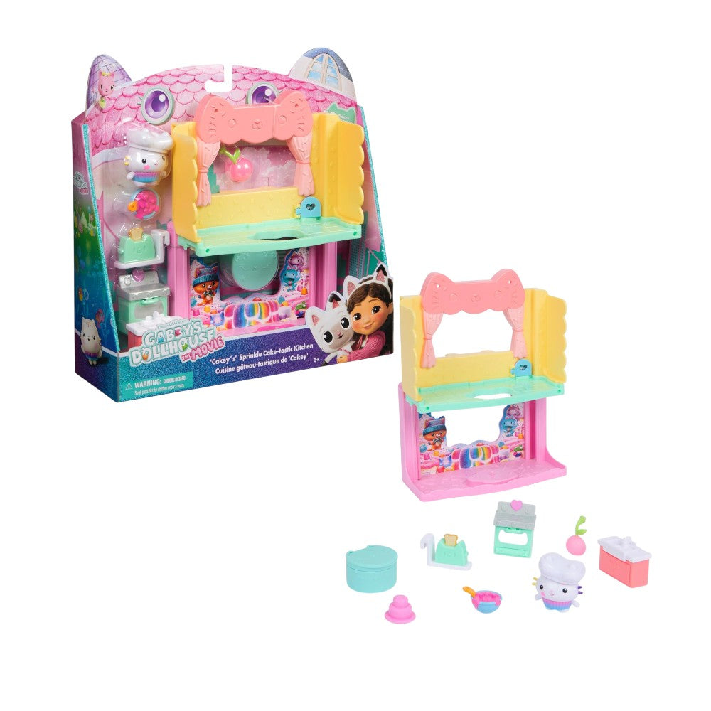 Spin Master Gabby's Dollhouse Movie: 'Cakey's' Sprinkle - Cake-Static Kitchen Playset