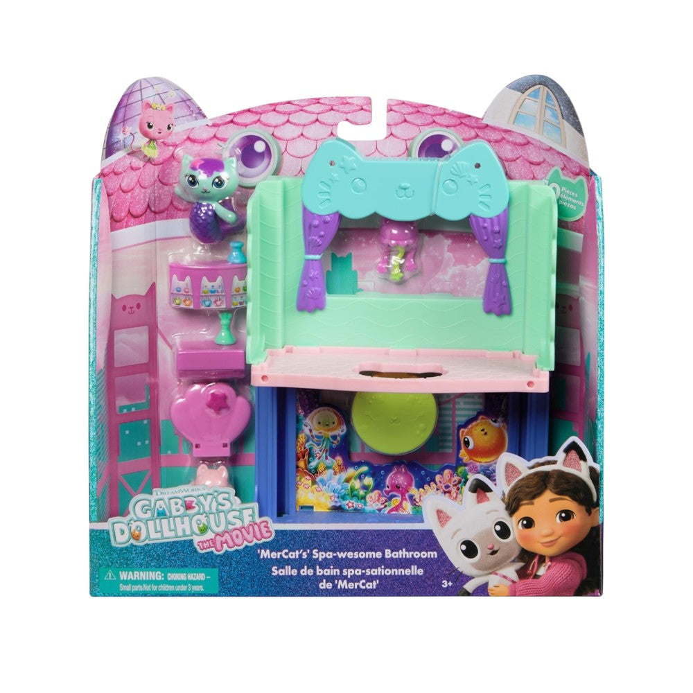 Spin Master Gabby's Dollhouse Movie: 'MerCat's' Spa-awesome Bathroom Playset