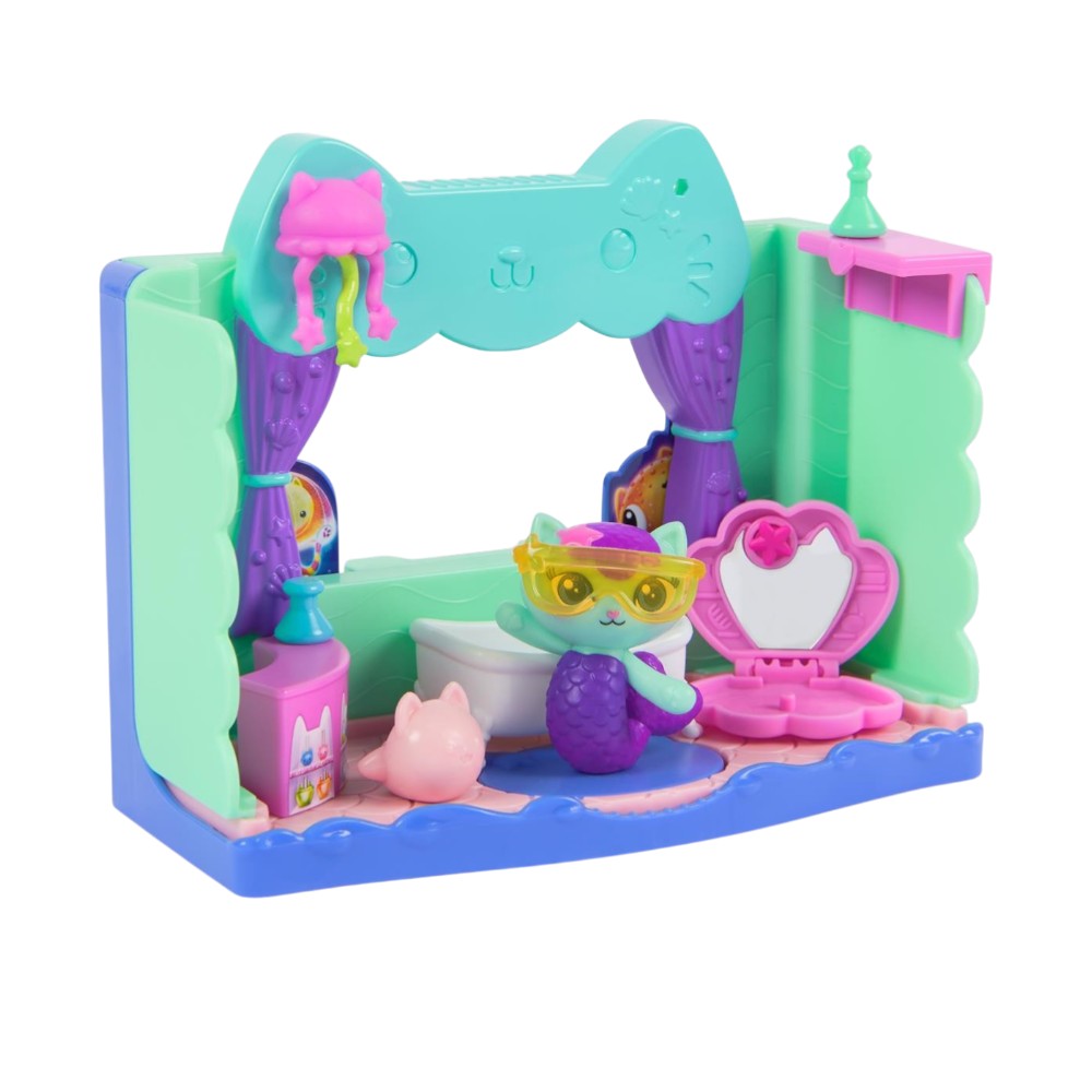 Spin Master Gabby's Dollhouse Movie: 'MerCat's' Spa-awesome Bathroom Playset