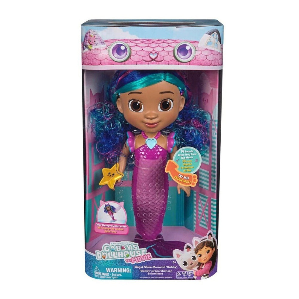 Spin Master Gabby's Dollhouse Movie: Sing & Shine Mermaid 
