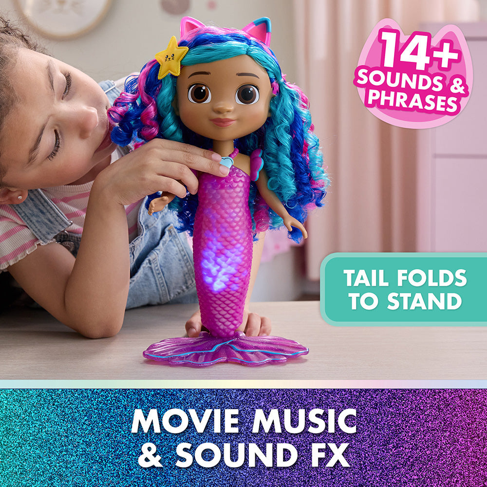 Spin Master Gabby's Dollhouse Movie: Sing & Shine Mermaid 