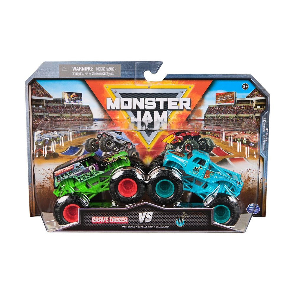 Spin Master Monster Jam: 2 Pack Vehicle σε 4 Χρώματα - 1 Τμχ