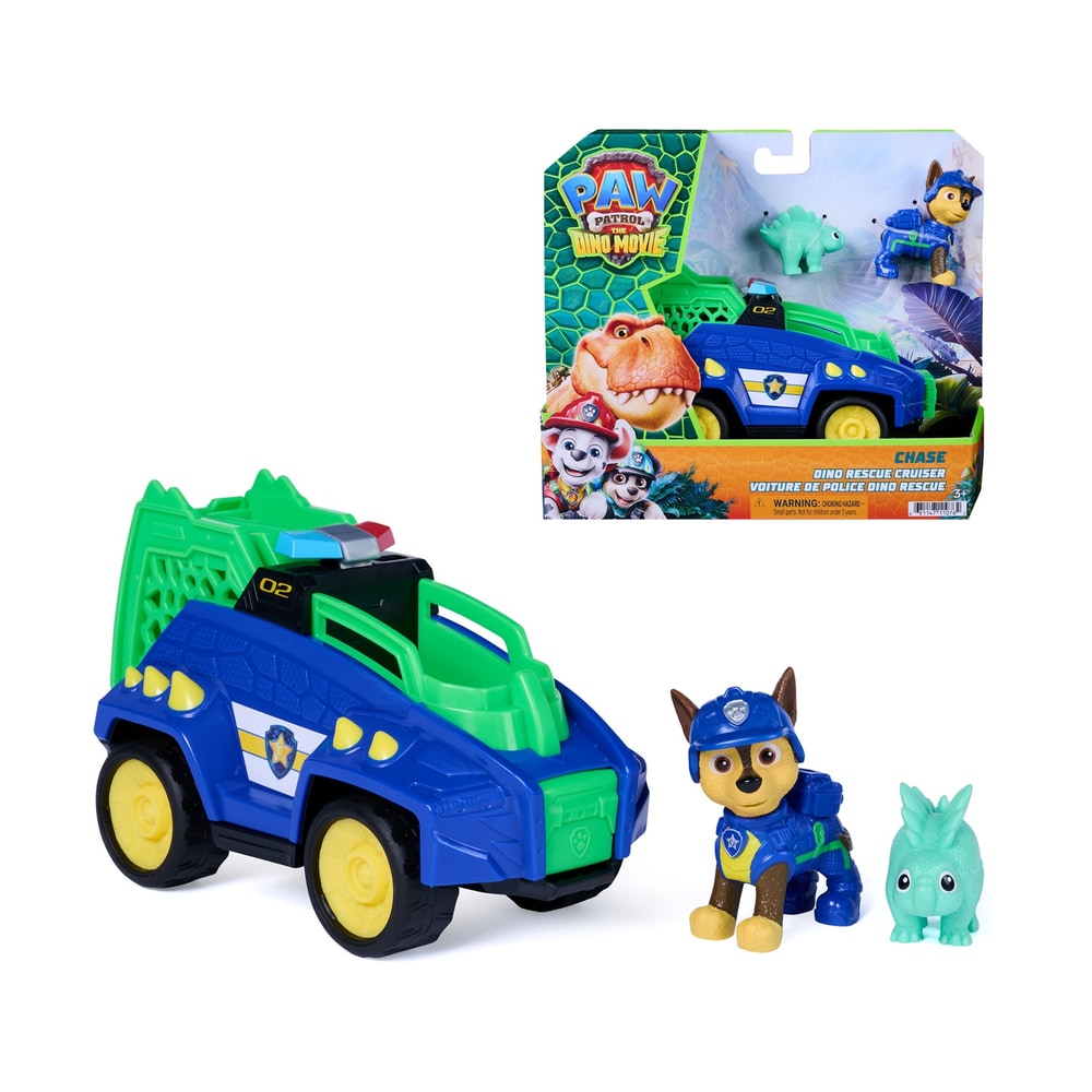 Spin Master Paw Patrol The Dino Movie Chase Dino Rescue Cruiser με Φιγούρα Chase & Δεινόσαυρο
