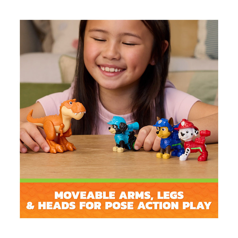 Spin Master PAW Patrol The Dino Movie Dino Adventure Pack Σετ 6 Φιγούρων Δράσης με Δεινόσαυρο