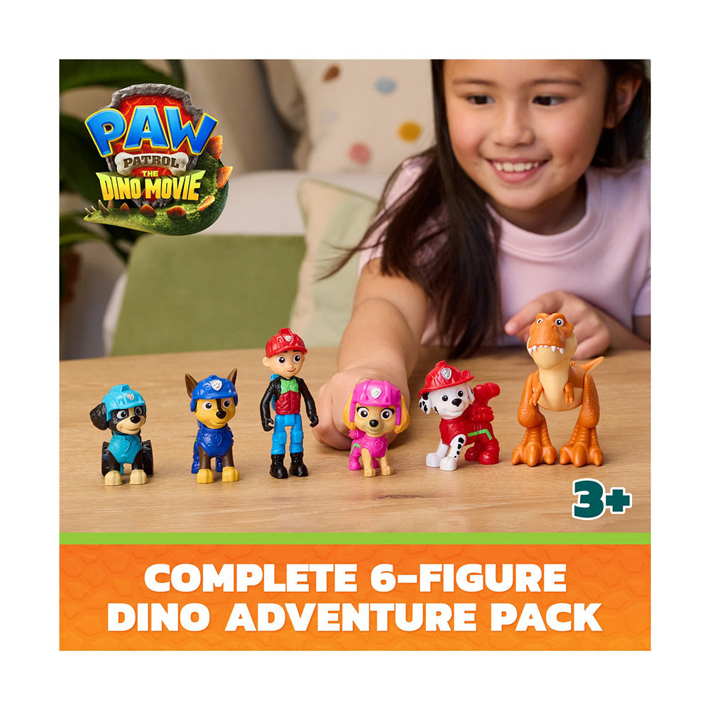 Spin Master PAW Patrol The Dino Movie Dino Adventure Pack Σετ 6 Φιγούρων Δράσης με Δεινόσαυρο