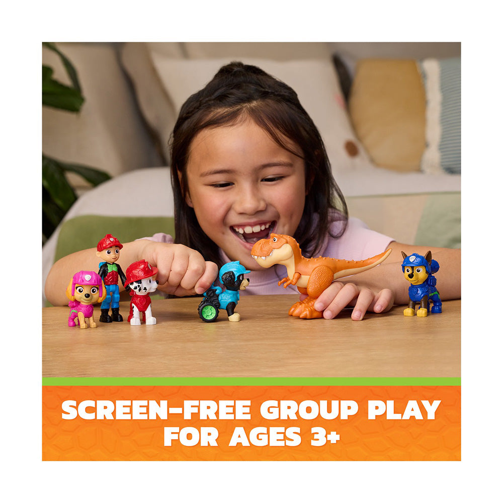 Spin Master PAW Patrol The Dino Movie Dino Adventure Pack Σετ 6 Φιγούρων Δράσης με Δεινόσαυρο