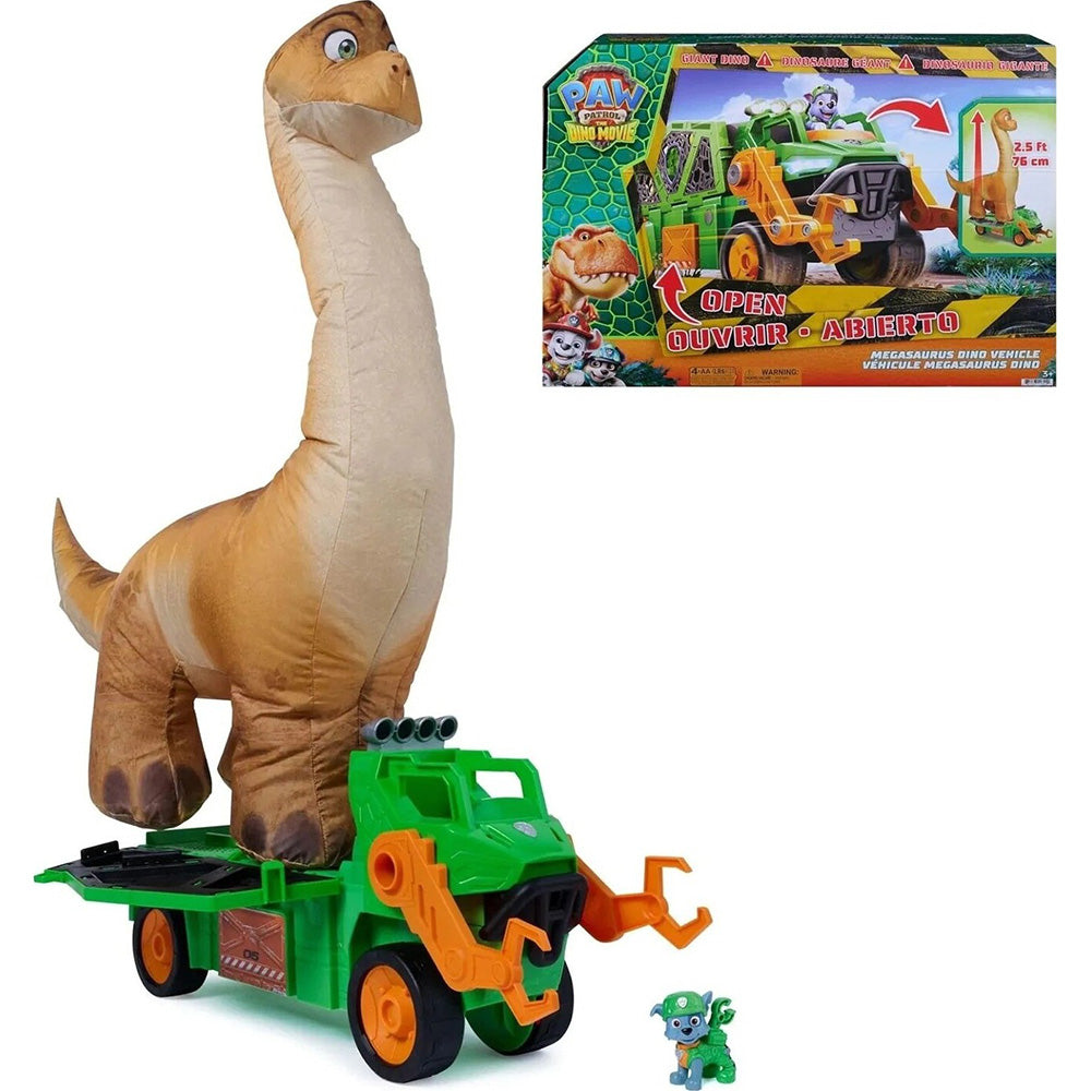 Spin Master PAW Patrol The Dino Movie Megasaurus Dino Vehicle με Φιγούρα Rocky & Φουσκωτό Δεινόσαυρο 76 εκ