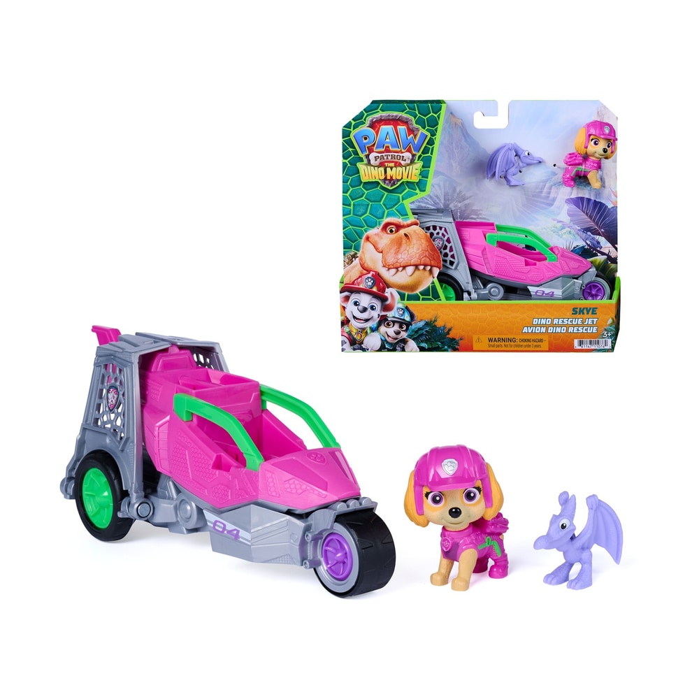 Spin Master Paw Patrol The Dino Movie Skye Dino Rescue Jet με Φιγούρα Skye & Πτεροδάκτυλο