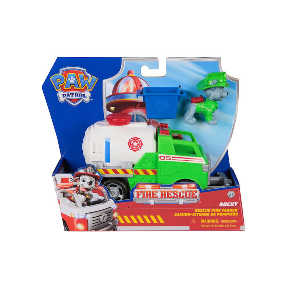 Spin Master Paw Patrol: Fire Rescue – Rocky Rescue Fire Tanker Όχημα