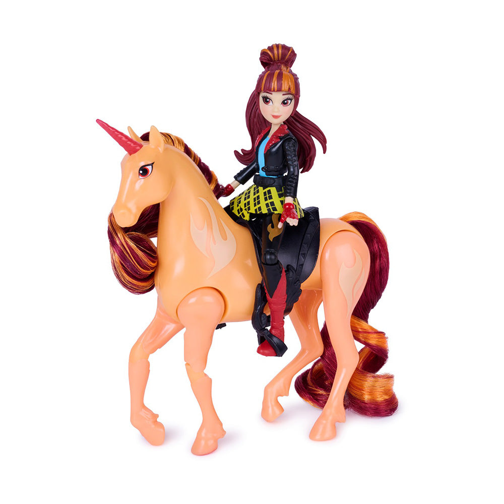 Spin Master Unicorn Academy Cinder's Campfire Set με Μονόκερο Cinder, Κούκλα Valentina & Αξεσουάρ