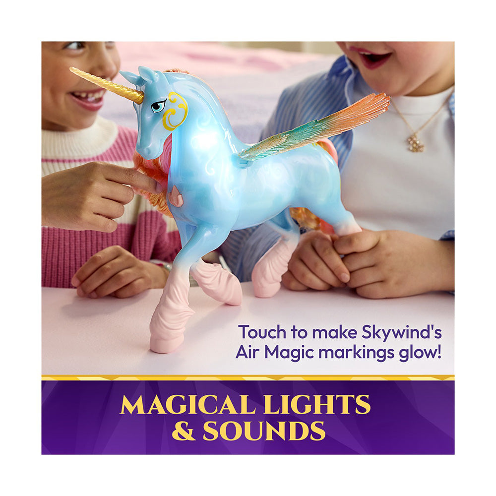 Spin Master Unicorn Academy Glow Magic Skywind Διαδραστικός Μονόκερος με Φώτα, Ήχους & Κινούμενα Φτερά
