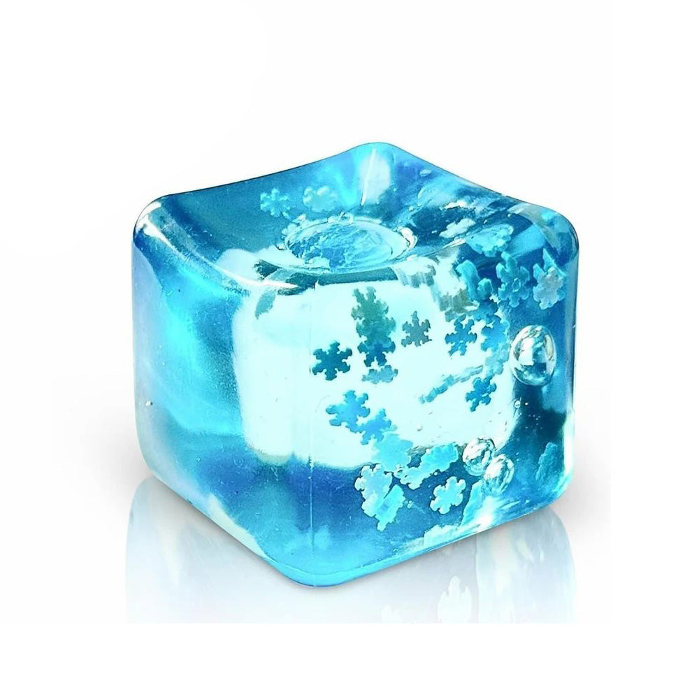 Squeez Ball Squishy Cube Snowflakes Αντιστρές Παιχνίδι Μπλε