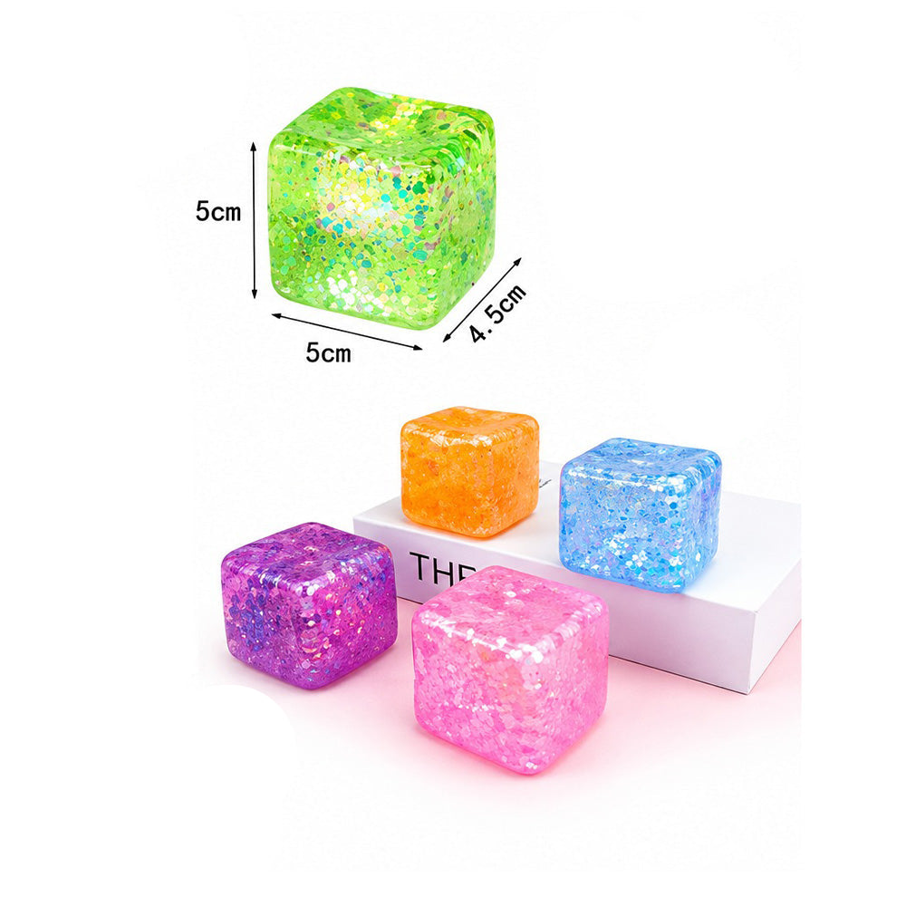 Squish Stretch Ball Crystal Glitter Αντιστρές Παιχνίδι 5x5 εκ σε 6 Χρώματα - 1 Τμχ