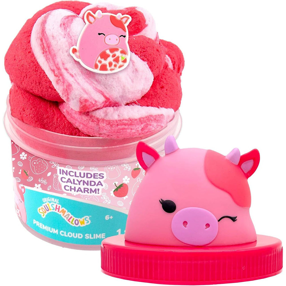 Horizon Group USA Squishmallows Calynda The Cow Premium Cloud Slime Αρωματικό Cloud Slime Με Topper Σε Βαζάκι 