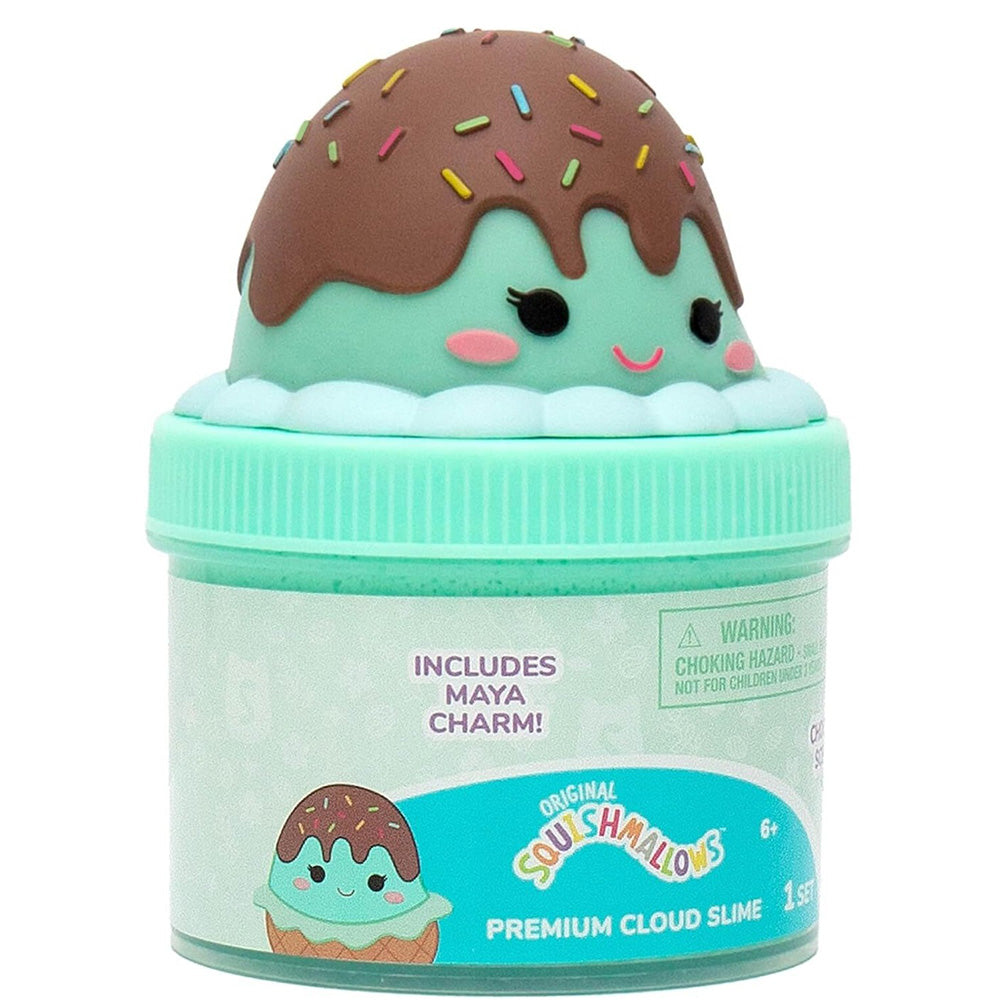 Horizon Group USA Squishmallows Maya The Ice Cream Premium Cloud Slime, Αρωματικό Cloud Slime Με Topper Σε Βαζάκι